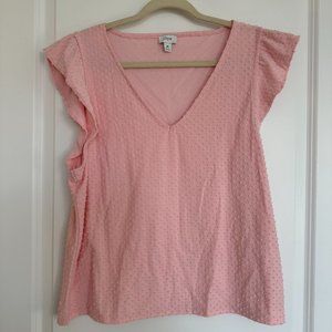J. Crew Pink Cotton Blouse